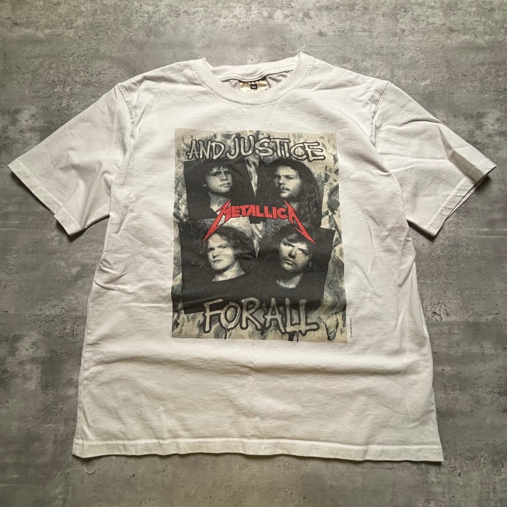 Maker Eight Metallica T-Shirt Large White And Justice For All Winterland